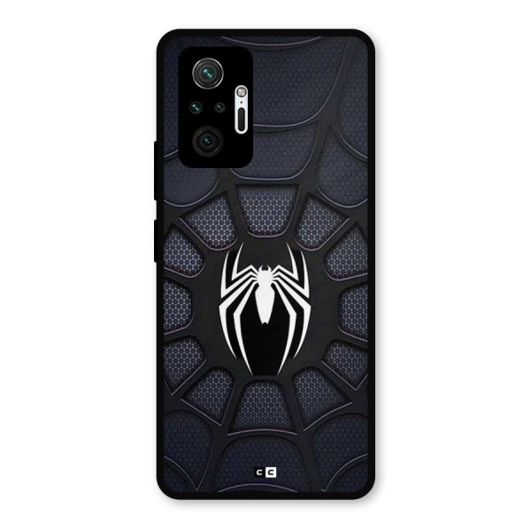 Black Web Metal Back Case for Redmi Note 10 Pro