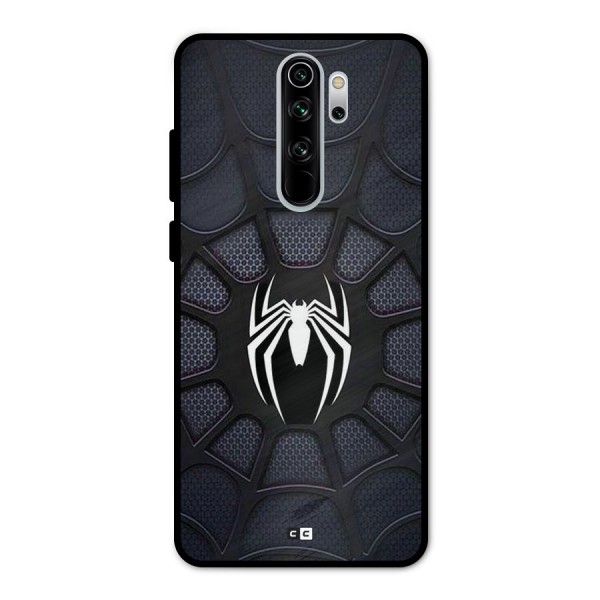 Black Web Metal Back Case for Redmi Note 8 Pro
