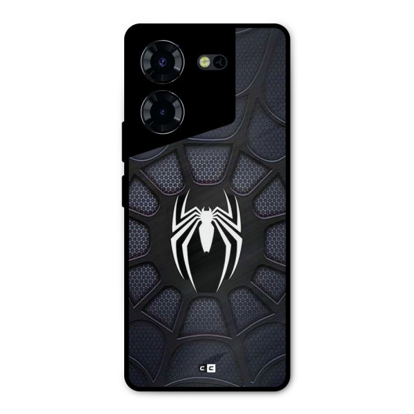 Black Web Metal Back Case for Tecno Pova 5 Pro 5G