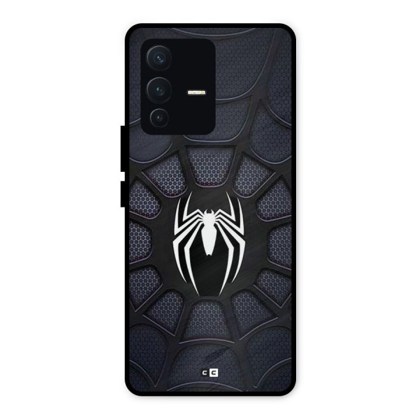 Black Web Metal Back Case for Vivo V23 5G