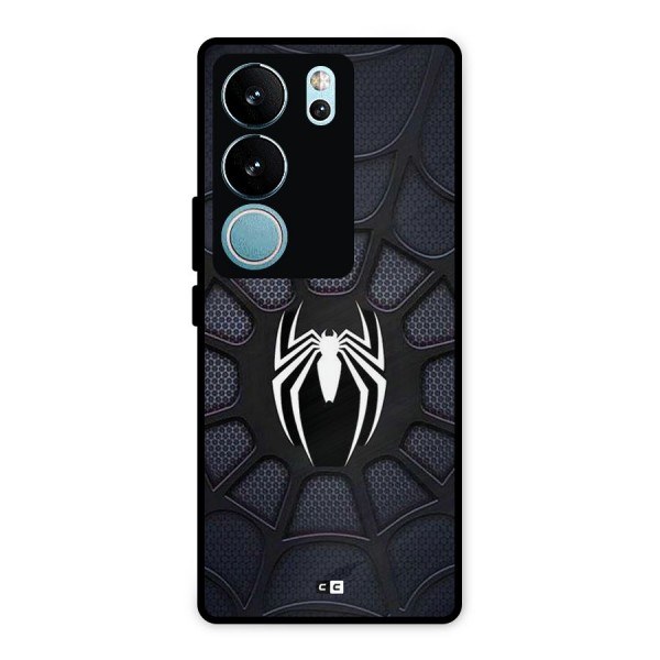 Black Web Metal Back Case for Vivo V29