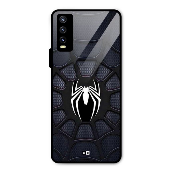 Black Web Metal Back Case for Vivo Y20i