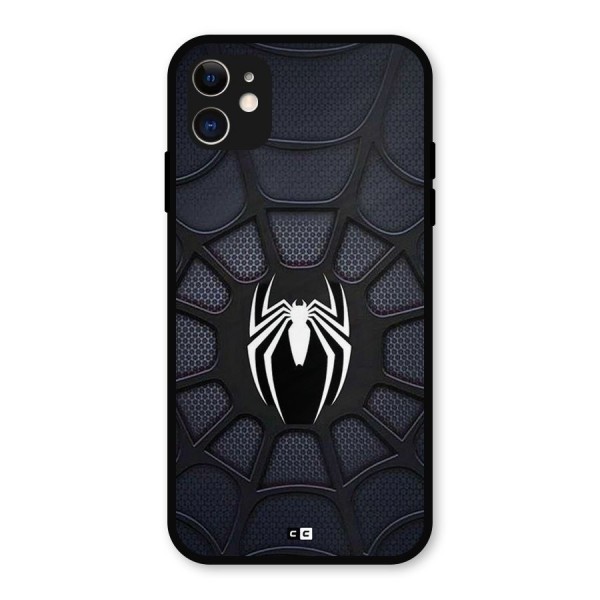 Black Web Metal Back Case for iPhone 11