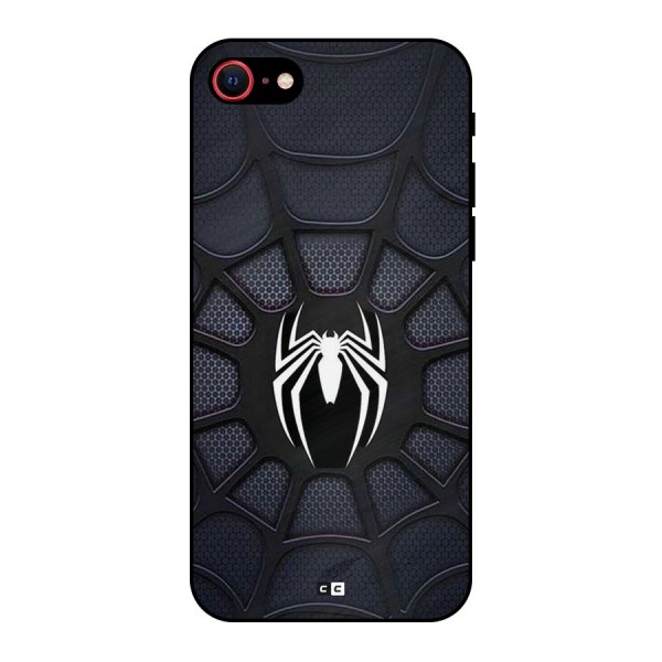 Black Web Metal Back Case for iPhone SE 2022