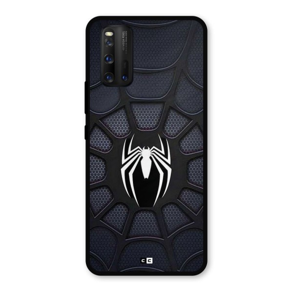 Black Web Metal Back Case for iQOO 3