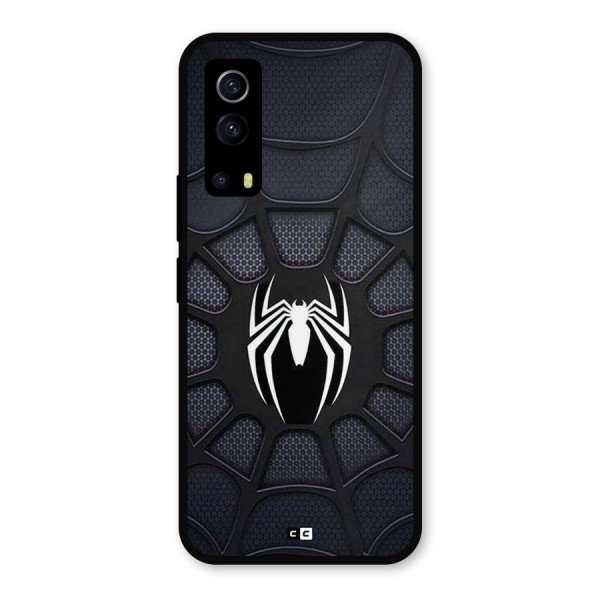 Black Web Metal Back Case for iQOO Z3