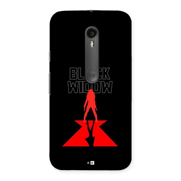 Black Widow Back Case for Moto G3