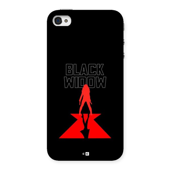Black Widow Back Case for iPhone 4 4s