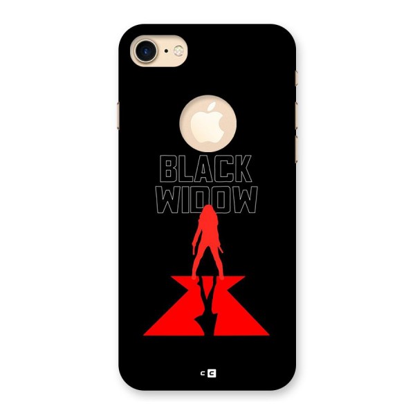 Black Widow Back Case for iPhone 7 Logo Cut