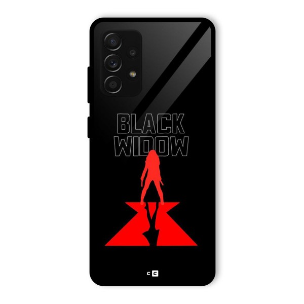 Black Widow Glass Back Case for Galaxy A53 5G