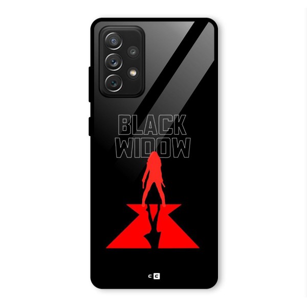 Black Widow Glass Back Case for Galaxy A72