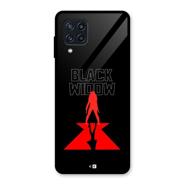 Black Widow Glass Back Case for Galaxy M32