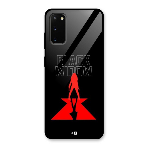 Black Widow Glass Back Case for Galaxy S20