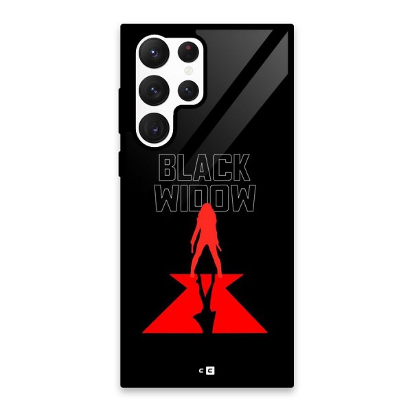 Black Widow Glass Back Case for Galaxy S22 Ultra 5G