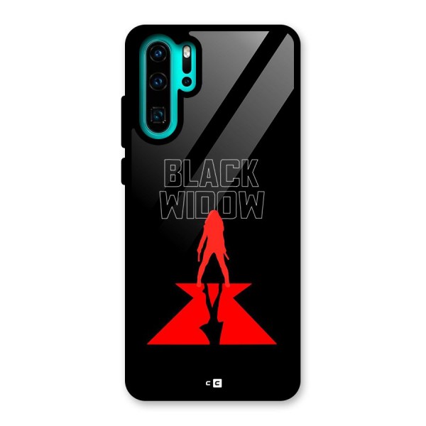 Black Widow Glass Back Case for Huawei P30 Pro