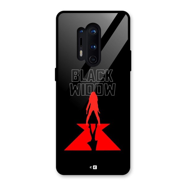 Black Widow Glass Back Case for OnePlus 8 Pro