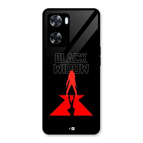 Black Widow Glass Back Case for Oppo A77