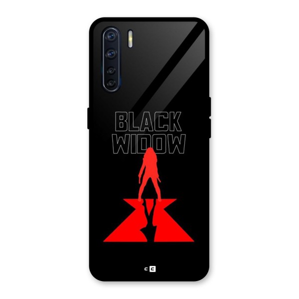 Black Widow Glass Back Case for Oppo F15