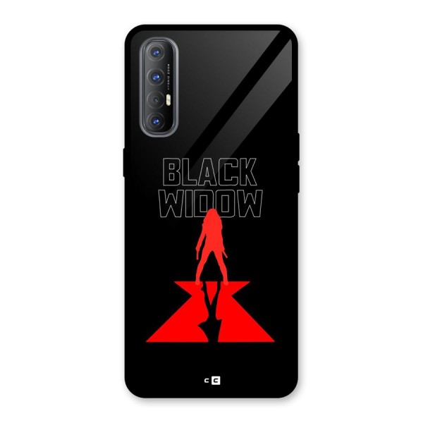 Black Widow Glass Back Case for Oppo Reno3 Pro