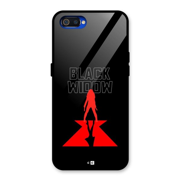 Black Widow Glass Back Case for Realme C2