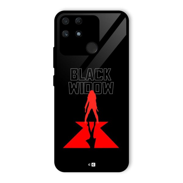 Black Widow Glass Back Case for Realme Narzo 50A