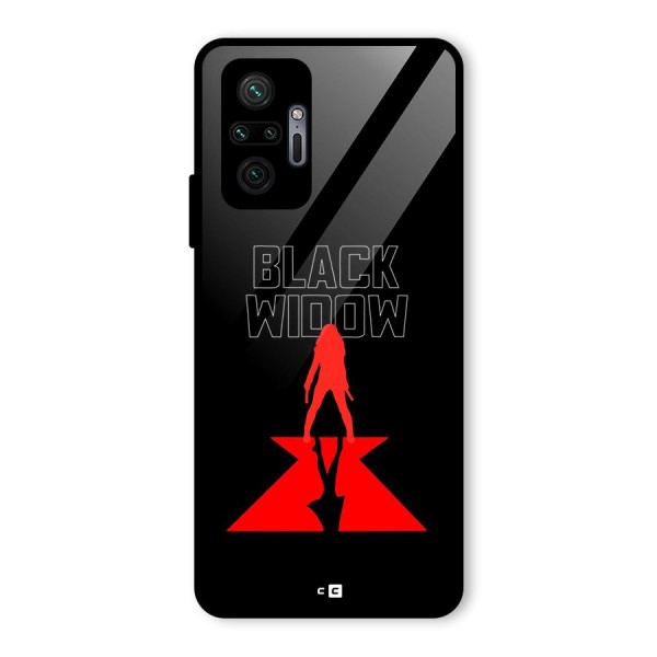 Black Widow Glass Back Case for Redmi Note 10 Pro Max