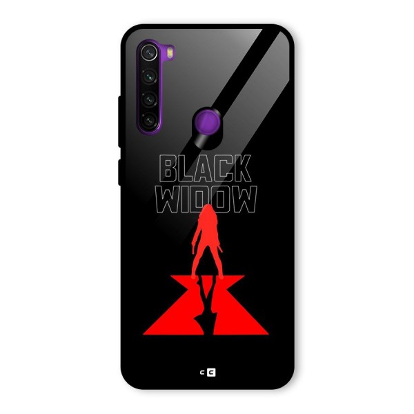 Black Widow Glass Back Case for Redmi Note 8
