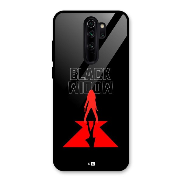 Black Widow Glass Back Case for Redmi Note 8 Pro
