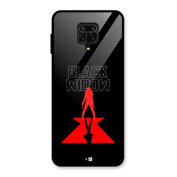 Black Widow Glass Back Case for Redmi Note 9 Pro Max
