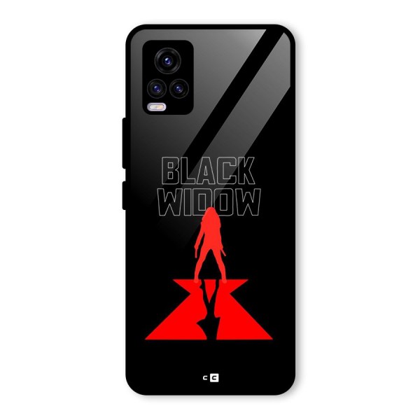 Black Widow Glass Back Case for Vivo V20 2021