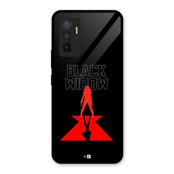 Black Widow Glass Back Case for Vivo V23e