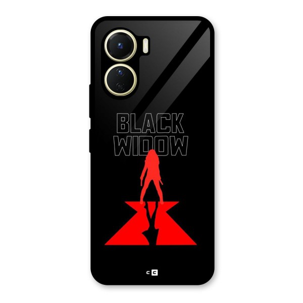 Black Widow Glass Back Case for Vivo Y16