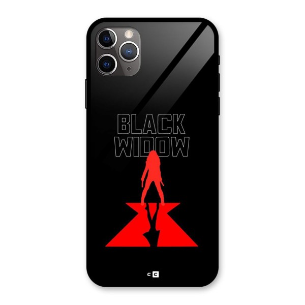 Black Widow Glass Back Case for iPhone 11 Pro Max