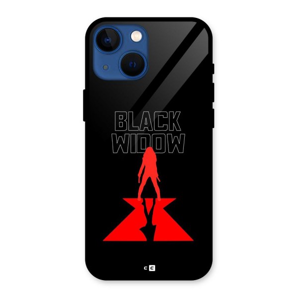 Black Widow Glass Back Case for iPhone 13 Mini