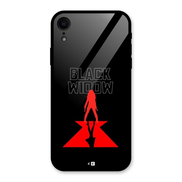 Black Widow Glass Back Case for iPhone XR