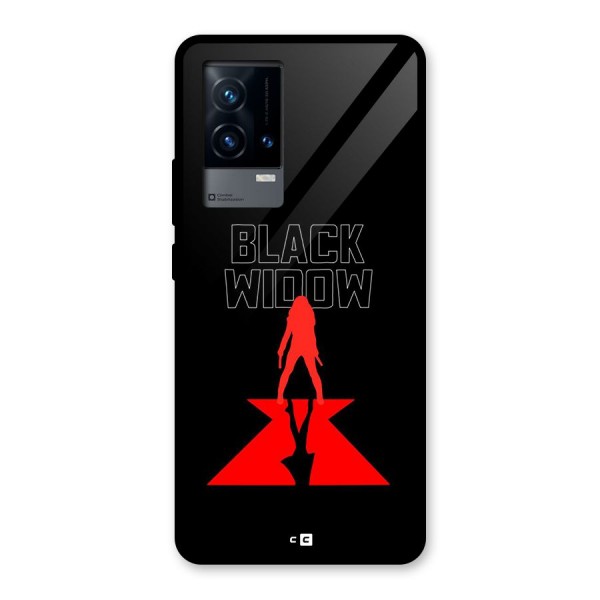 Black Widow Glass Back Case for iQOO 9 5G