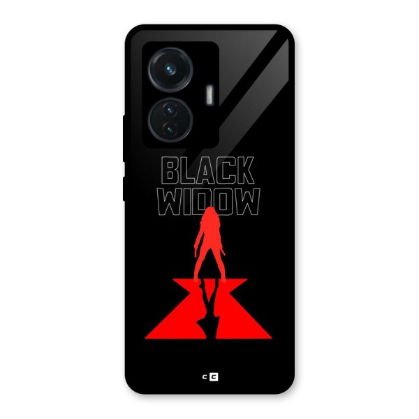 Black Widow Glass Back Case for iQOO Z6 44W