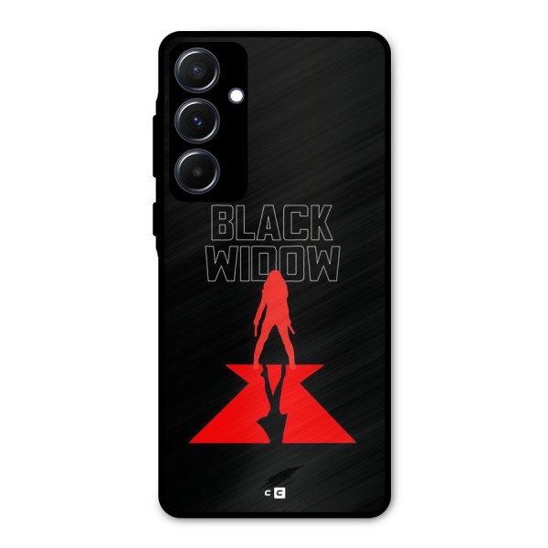 Black Widow Metal Back Case for Galaxy A55