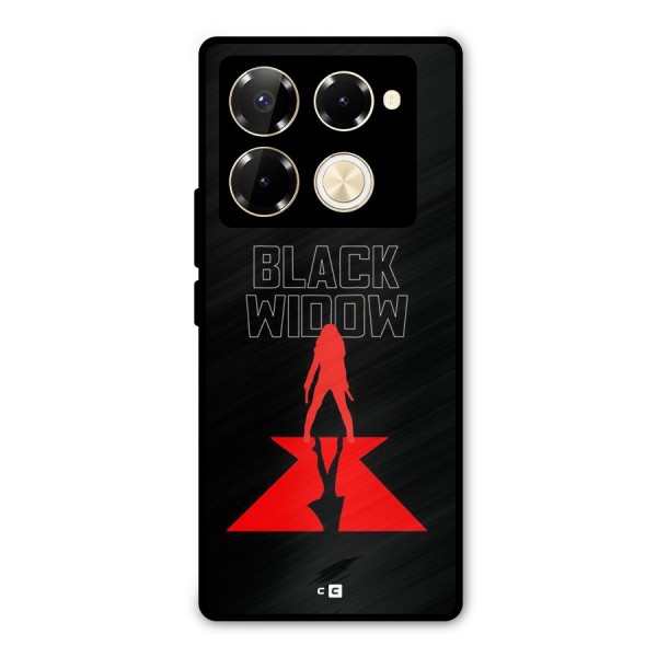 Black Widow Metal Back Case for Infinix Note 40 Pro Plus