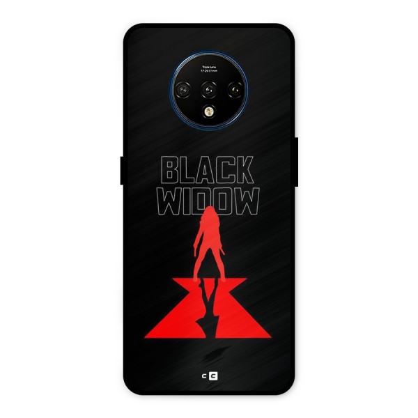 Black Widow Metal Back Case for OnePlus 7T