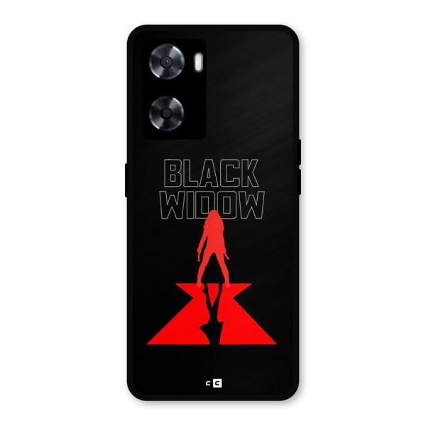 Black Widow Metal Back Case for Oppo A57 2022