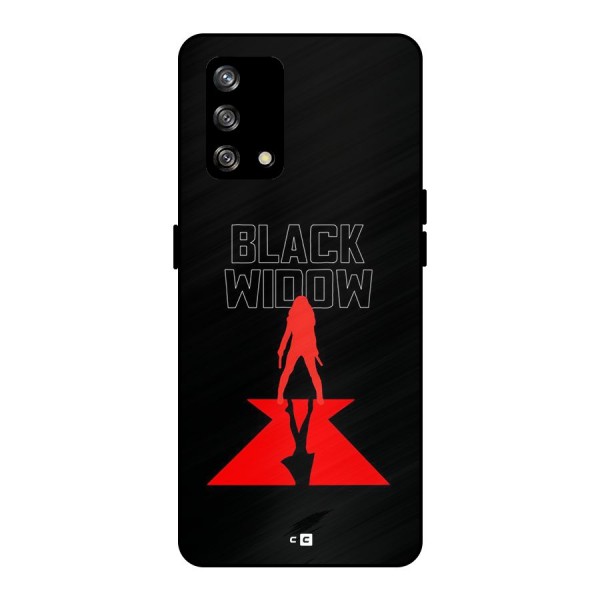 Black Widow Metal Back Case for Oppo F19s