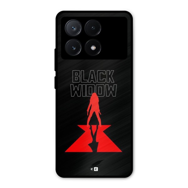 Black Widow Metal Back Case for Poco X6 Pro