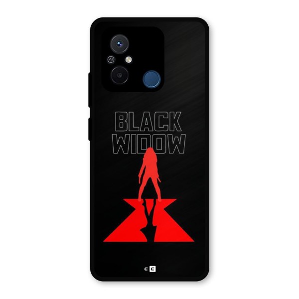 Black Widow Metal Back Case for Redmi 12C