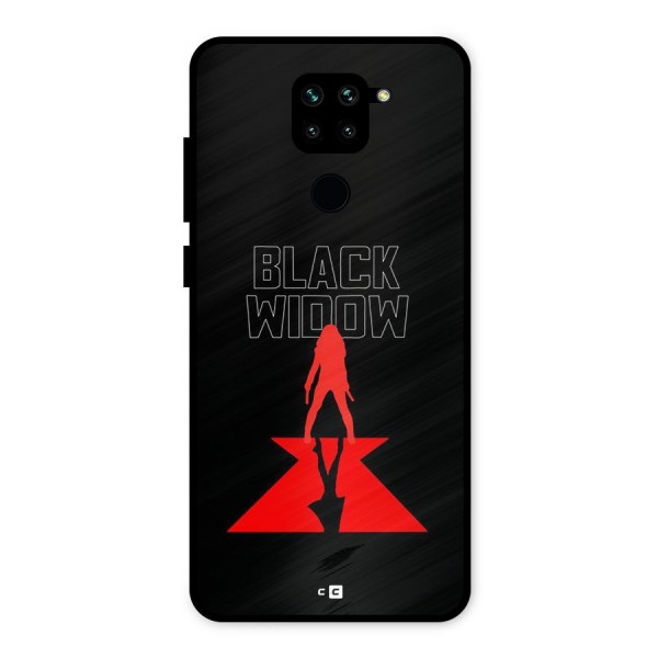 Black Widow Metal Back Case for Redmi Note 9