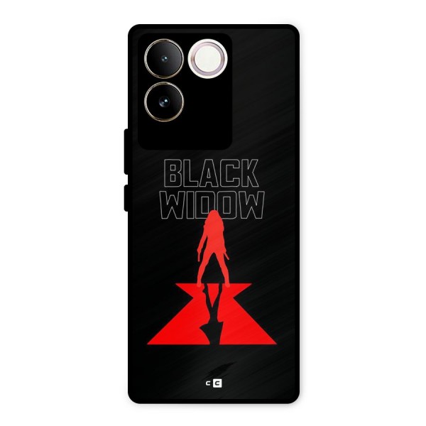 Black Widow Metal Back Case for Vivo T2 Pro