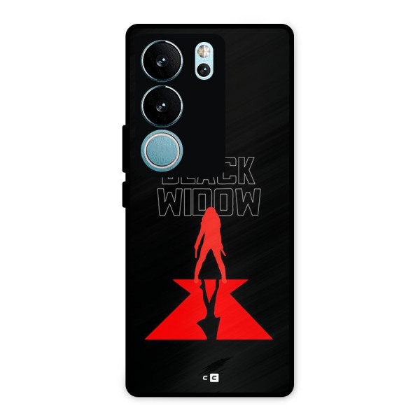 Black Widow Metal Back Case for Vivo V29
