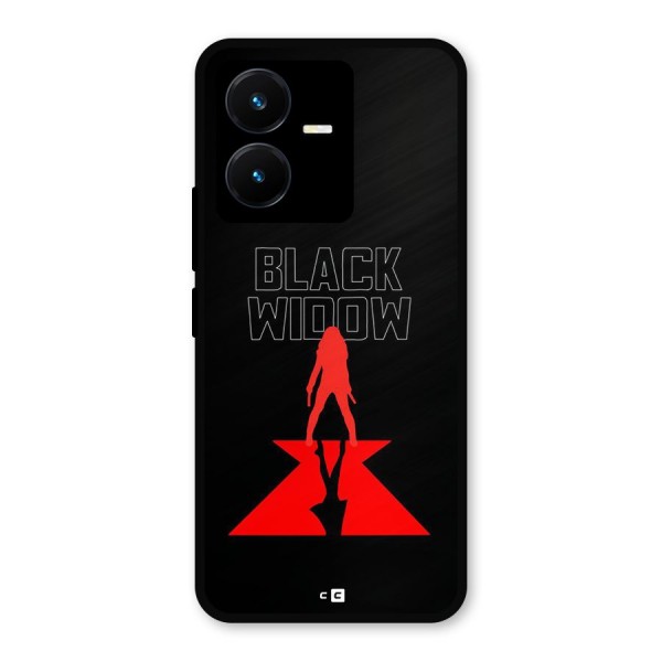 Black Widow Metal Back Case for Vivo Y22