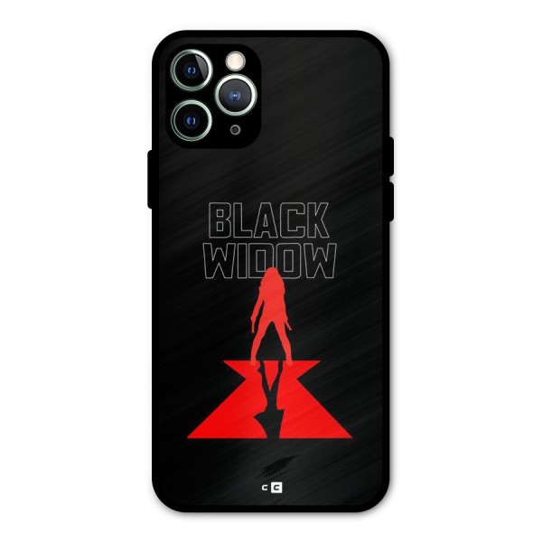 Black Widow Metal Back Case for iPhone 11 Pro Max