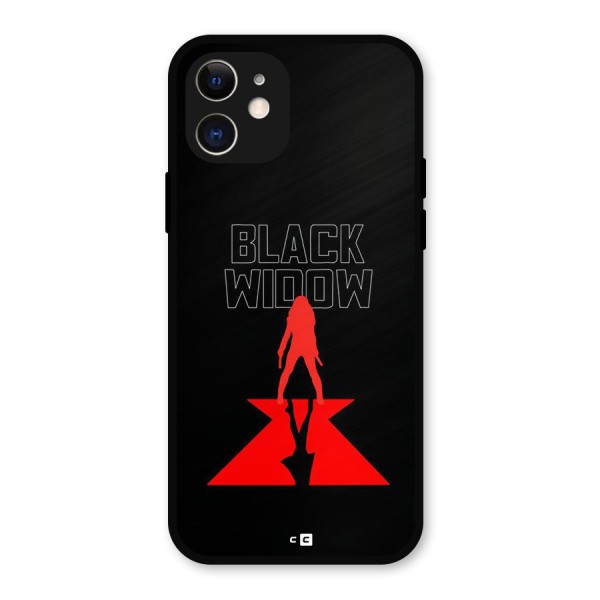 Black Widow Metal Back Case for iPhone 12